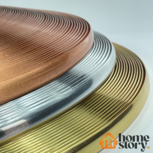 Perfil cantoneira de pvc metalizadas 12mm x 4mm com autocolante