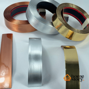 Fita metalizada de pvc decorativa 35mm com autocolante