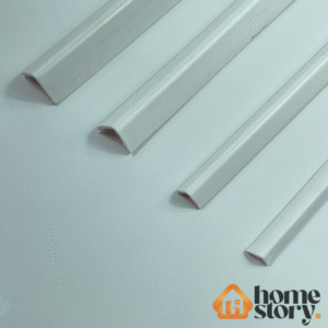 Perfil cantoneira de pvc 20mm x 20mm com autocolante barra de 3 metros