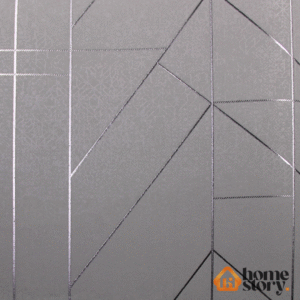 Papel de Parede Vinílico Geométrico Metálico – Base TNT (53cm x 10m)