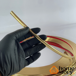 Perfil cantoneira de pvc metalizadas 7mm x 4mm com autocolante