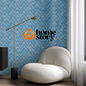 Papel de Parede Chevron Texturizado Verde com Dourado – Coleção Avalon 1