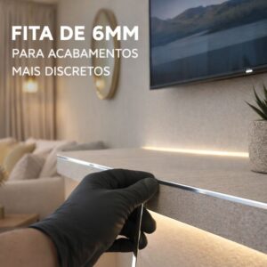 Fita metalizada de 6mm com autocolante 5 metros