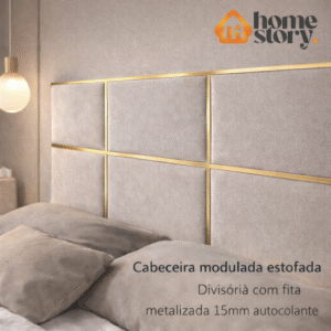 Fita metalizada de pvc decorativa 15mm com autocolante
