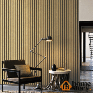 Papel De Parede Madeira Ripada 3d Vinílico Lavável 53cmx 10m