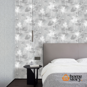  Papel de Parede vinilico 02 Folhas Cinza Branco 53cm x 10mts - Ava-201