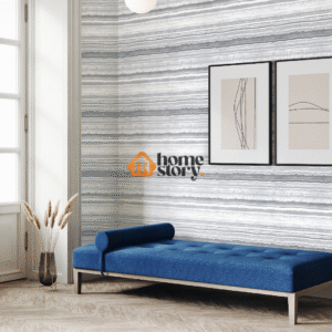 Papel de Parede vinilico Listrado Cinza Branco 53cm x 10mts - Ava-210