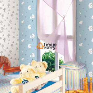 Papel de Parede Infantil Ursinhos Gelo/Branco 53cm x 10mts – Fofura Baby FF4002