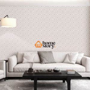 Papel de parede vinilico geométrico cinza branco 53 cm x 10mts (ava-208)