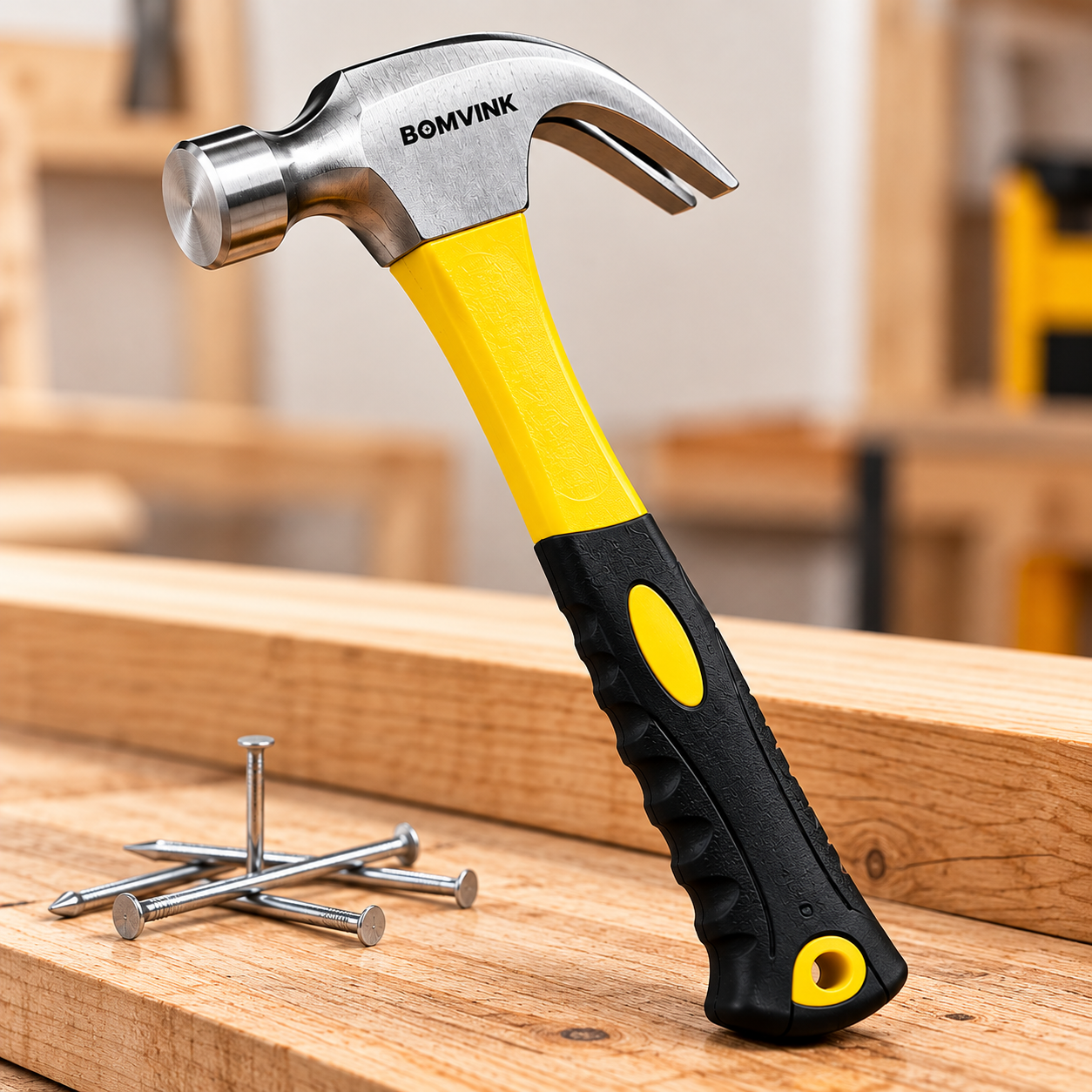Martelo Unha BOMVINK 270g com Cabo Ergonômico para Construção e Reparos - Imagem 3