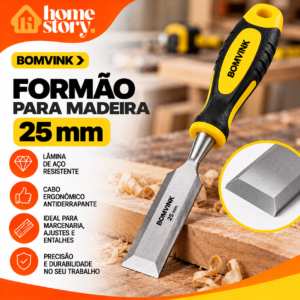 Formão para Madeira BOMVINK 25mm com Cabo Ergonômico